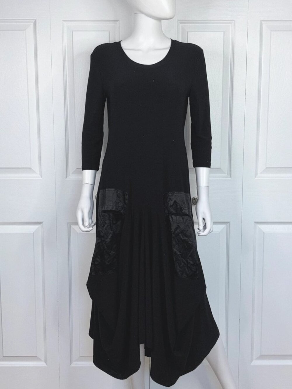 JOSEPH RIBKOFF women's black 3/4 sleeve dress size 8 LIKE NEW